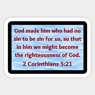 Bible Verse 2 Corinthians 5:21 Sticker